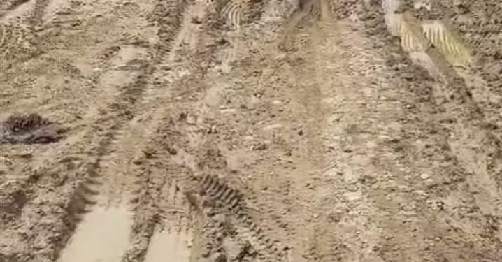 Jalan Seperti Sawah Dan Sulit Keluarkan Hasil Tani, Masyarakat Serimulya Penaron Tuntut Jalan Diperbaiki