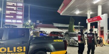 Sat Samapta Polres Kuantan Singingi Gelar Patroli Blue Light, Ciptakan Situasi Aman dan Kondusif di Malam Hari
