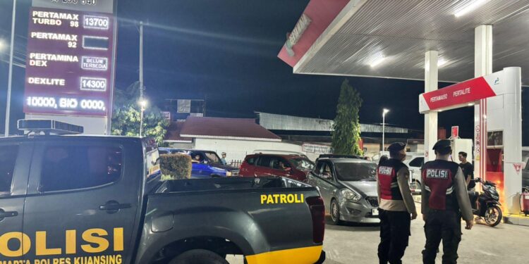 Sat Samapta Polres Kuantan Singingi Gelar Patroli Blue Light, Ciptakan Situasi Aman dan Kondusif di Malam Hari
