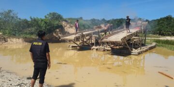 Polsek Singingi Tertibkan Aktivitas Pertambangan Tanpa Izin (PETI) di Kelurahan Muara Lembu