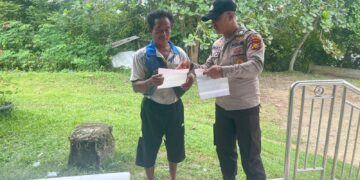 Polsek Kerumutan Gelar Patroli dan Sosialisasi Larangan Bakar Lahan di Wilayah Rawan Karhutla