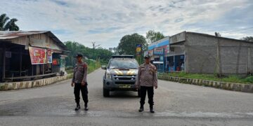 Polsek Pangkalan Lesung Gelar Patroli Lalu Lintas di Jalur Rawan Kecelakaan