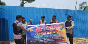 Polsek Ukui Gencarkan Patroli dan Himbauan Cegah Karhutla di Pelalawan