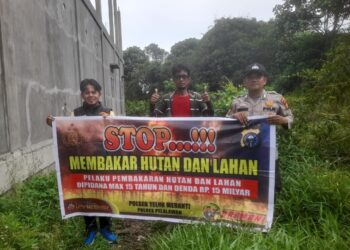 Cegah Karhutla, Polsek Teluk Meranti Sosialisasikan Maklumat Kapolda Riau