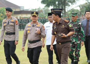 Kapolres Kuansing AKBP Raden Ricky Pratidiningrat, S.I.K., M.H. Pimpin Apel Kesiapan Tanggap Darurat Bencana Cuaca Ekstrem dan Hidrometeorologi