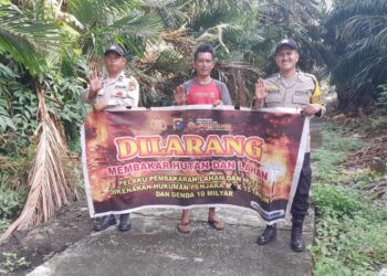 Polsek Kuala Kampar Sosialisasikan Maklumat Kapolda Riau untuk Cegah Karhutla