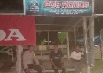 Polsek Langgam Gelar Patroli KRYD, Cegah Gangguan Kamtibmas di Wilayah RAPP