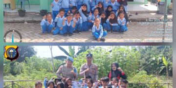 Tanamkan Cinta Lingkungan Sejak Dini, Polisi Tanam Bibit Pohon Kelengkeng di TK Muara Kasih