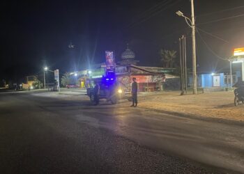 Polsek Pangkalan Lesung Gelar Blue Light Patrol, Pastikan Keamanan Malam Hari