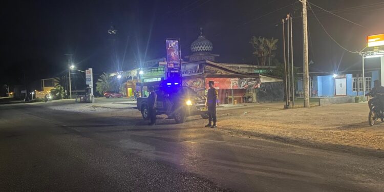 Polsek Pangkalan Lesung Gelar Blue Light Patrol, Pastikan Keamanan Malam Hari