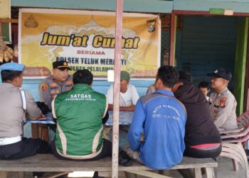 Polsek Teluk Meranti Gelar Jum’at Curhat, Tindak Tegas Remaja Ugal-Ugalan dan Cegah Pencurian Sarang Burung Walet