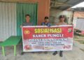 Akhir Pekan, Polsek Langgam Gencarkan Sosialisasi Saber Pungli di Wilayah Pelayanan Publik