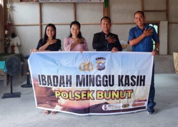Minggu Kasih di GPDI Desa Merbau, Polisi Sampaikan Pesan Kamtibmas dan Cegah Karhutla