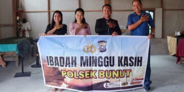 Minggu Kasih di GPDI Desa Merbau, Polisi Sampaikan Pesan Kamtibmas dan Cegah Karhutla