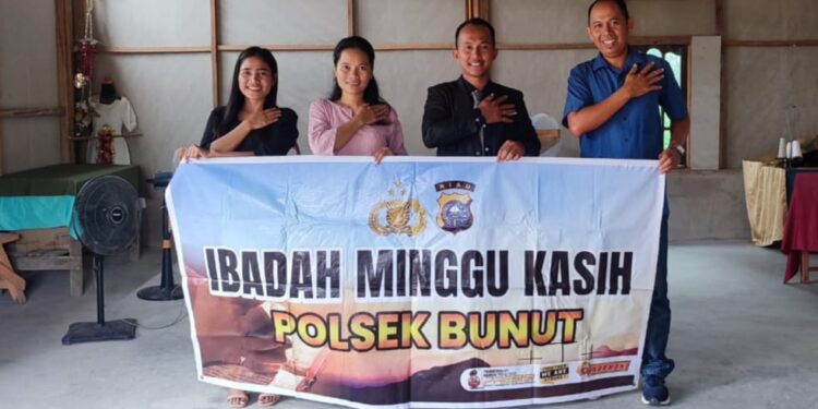 Minggu Kasih di GPDI Desa Merbau, Polisi Sampaikan Pesan Kamtibmas dan Cegah Karhutla