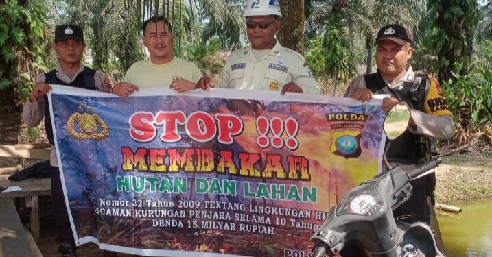 Cegah Karhutla, Polsek Ukui Gelar Patroli dan Himbauan ke Warga Rawan Kebakaran