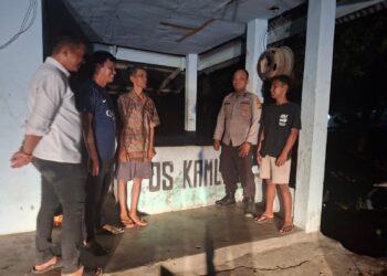 Ajak Warga Aktif Jaga Keamanan Lingkungan, Polsek Langgam Cek Pos Kamling
