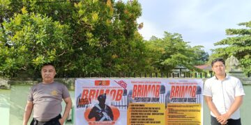 Polsek Pangkalan Kuras Sosialisasikan Penerimaan Bintara Brimob 2025/2026 Lewat Spanduk di Sekolah dan Kantor Polisi