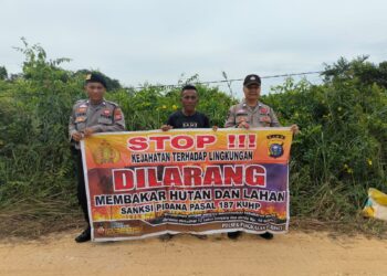 Patroli dan Sosialisasi Larangan Bakar Lahan di Wilayah Rawan Karhutla