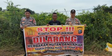 Patroli dan Sosialisasi Larangan Bakar Lahan di Wilayah Rawan Karhutla