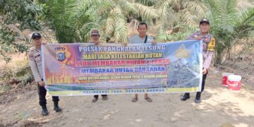 Polsek Pangkalan Lesung Gencar Sosialisasikan Maklumat Kapolda Riau soal Karhutla