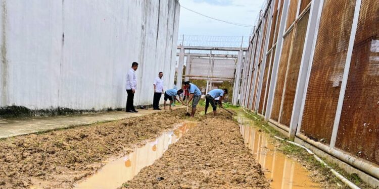 Dukung Ketahanan Pangan, Lapas Narkotika Langsa Garap Lahan Produktif di Area Brandgang