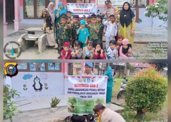 Dukung Program Penghijauan, Polsek Bunut Tanam Pohon di Kelurahan Pangkalan Bunut