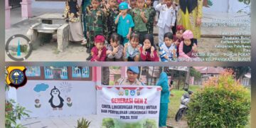 Dukung Program Penghijauan, Polsek Bunut Tanam Pohon di Kelurahan Pangkalan Bunut