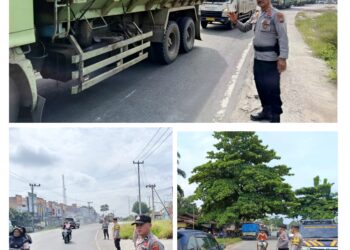 Polsek Pangkalan Kuras Gelar Pengaturan Lalu Lintas di Titik Padat Mobilitas Warga