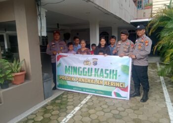 Polsek Pangkalan Kerinci Gelar Minggu Kasih, Ingatkan Jemaat Waspadai Hoaks