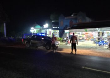 Polsek Pangkalan Lesung Gelar Blue Light Patrol untuk Jaga Keamanan Malam Hari