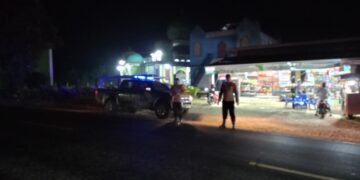 Polsek Pangkalan Lesung Gelar Blue Light Patrol untuk Jaga Keamanan Malam Hari