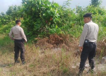 Patroli Karhutla Polsek Pangkalan Kerinci, Warga Diedukasi Larangan Bakar Lahan