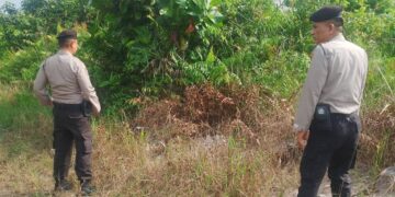 Patroli Karhutla Polsek Pangkalan Kerinci, Warga Diedukasi Larangan Bakar Lahan