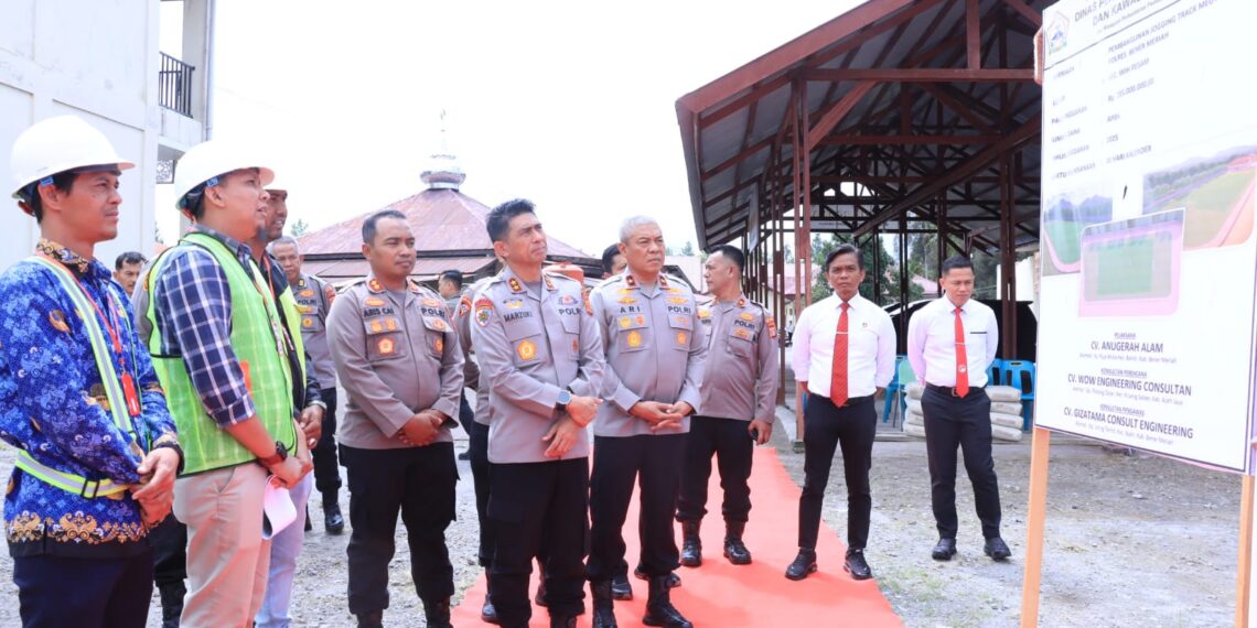 Kapolda Aceh Letakkan Batu Pertama Pembangunan Joging Track Di Polres Bener Meriah