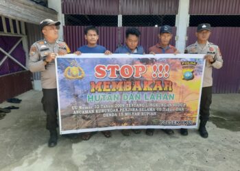 Polsek Ukui Gelar Patroli dan Himbauan Cegah Karhutla di Wilayah Rawan