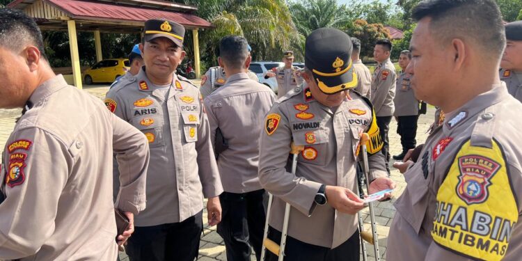 Wakapolres Kuansing didampingi PJU Polres Kunjungan Kerja Ke Polsek Hulu Kuantan 