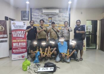 Polsek Bunut Bekuk 6 Pelaku Pencurian Alfamart, Kerugian Capai Rp 35 Juta