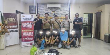 Polsek Bunut Bekuk 6 Pelaku Pencurian Alfamart, Kerugian Capai Rp 35 Juta