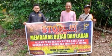 Polsek Teluk Meranti Sosialisasikan Maklumat Kapolda Riau dan Edukasi Warga Cegah Karhutla