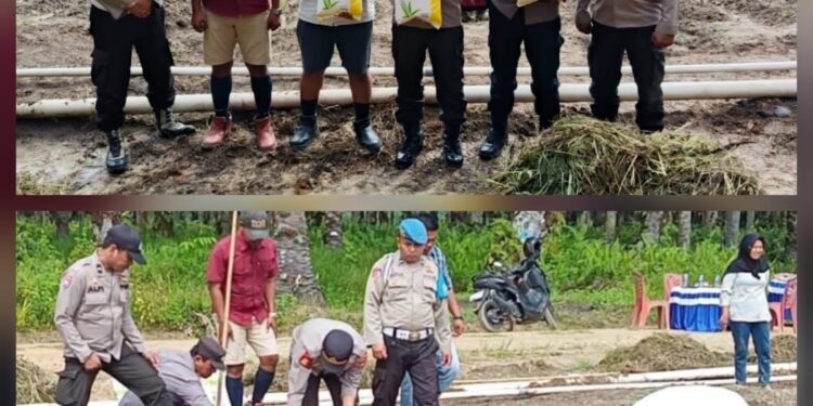 Polsek Bunut Dukung Swasembada Pangan 2025 dengan Penanaman Jagung Serentak