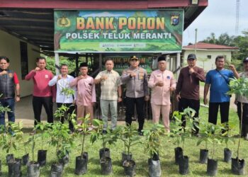 Forkompimcam Teluk Meranti Tanam 21 Pohon Peringati Hari Pohon Sedunia 2025