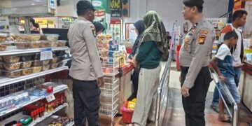 Polsek Pangkalan Kerinci Patroli di Pusat Keramaian dan SPBU, Situasi Wilayah Terpantau Kondusif