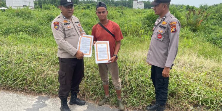 Polsek Kuala Kampar Sosialisasikan Maklumat Kapolda Riau untuk Cegah Karhutla