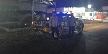 Polsek Kerumutan Gelar Patroli Blue Light, Antisipasi Kejahatan C3 dan Balap Liar