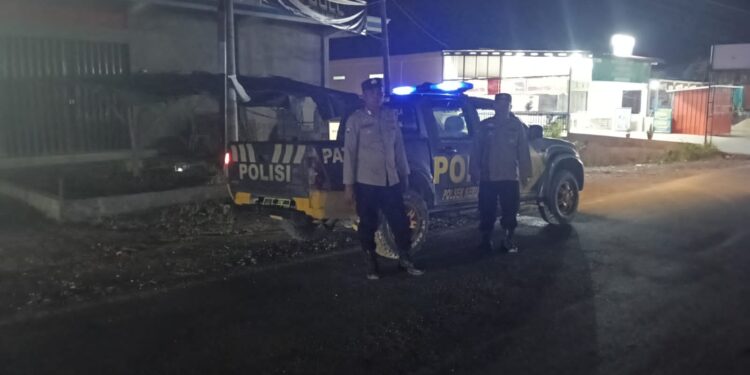 Polsek Kerumutan Gelar Patroli Blue Light, Antisipasi Kejahatan C3 dan Balap Liar
