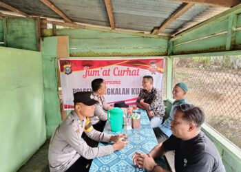 Polsek Pangkalan Kuras Gelar “Jumat Curhat”, Warga Keluhkan Balap Liar di Sorek Satu