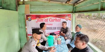 Polsek Pangkalan Kuras Gelar “Jumat Curhat”, Warga Keluhkan Balap Liar di Sorek Satu