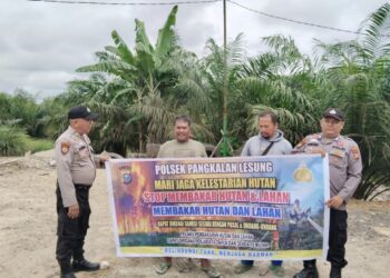 Polsek Pangkalan Lesung Gencar Sosialisasikan Maklumat Kapolda Riau Soal Karlahut