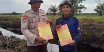 Polsek Kerumutan Intensifkan Patroli Karhutla dan Sosialisasi Larangan Bakar Lahan